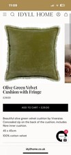 Olive velvet 100 for sale Olive velvet 100 for sale  LONDON