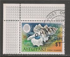 Aitutaki #O13 (A25) Muito bom estado usado - 1978 $1 Biplex Perca - Concha do mar - O.H.M.S., usado comprar usado  Enviando para Brazil