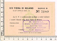 Biglietto invito xiv usato  Genova