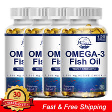 Óleo de peixe ômega 3 2500mg - 120 cápsulas alta resistência - DHA 1200mg e EPA 1300mg comprar usado  Enviando para Brazil