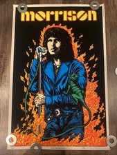 Usado, Pôster vintage Jim Morrison Doors luz negra pôsteres de Escorpião #1658 1983 35"x23" comprar usado  Enviando para Brazil