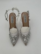 Novo Steve Madden Aware Salto Claro Espiga e Joias Feminino 5.5, usado comprar usado  Enviando para Brazil