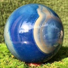 Bola de quartzo ágata azul rara 560G esfera de cristal amostra mineral cura, usado comprar usado  Enviando para Brazil