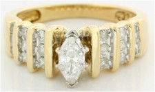 Bague jaune diamants d'occasion  Saint-Sever