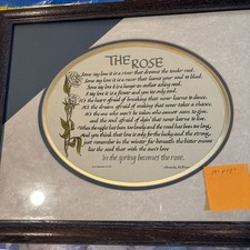 Rose poem framed for sale  Mansfield
