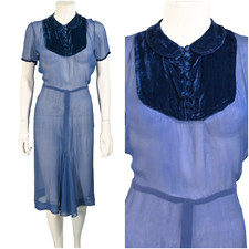 Vintage 30s blue for sale  Santa Barbara
