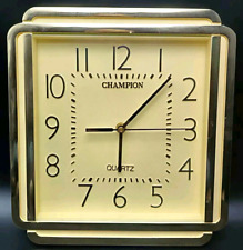 Reloj de Pared Vintage Champion Cuarzo Dorado Cuadrado Estilo Retro Prop - Funciona segunda mano  Embacar hacia Mexico