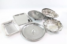 Usado, Prato de prata bandejas galeria vintage pratos e prato de entrada vários tamanhos 4343g comprar usado  Enviando para Brazil