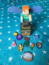 Boneco de ação Minecraft ALEX com Elytra Wings + PEITO + INVENTÁRIO GCC26 Mattel comprar usado  Enviando para Brazil