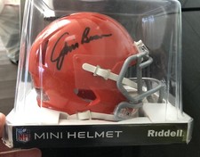 Usado, Mini capacete assinado por Jim Brown autografado ”Marroms”, certificado de autenticidade Steiner. HOF comprar usado  Enviando para Brazil
