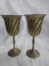 Brass goblets 16cm for sale  CARMARTHEN
