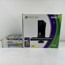 Console XBOX 360 S 4GB edição Kinect completo na caixa com 7 jogos testados comprar usado  Enviando para Brazil
