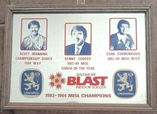 Espelho emoldurado Lowenbrau Baltimore Blast futebol indoor 1983 -84 MISL Champions comprar usado  Enviando para Brazil