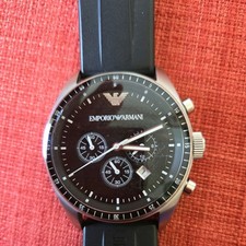 Usado, Relógio masculino Emporio Armani cronógrafo quartzo mostrador preto AR11431 comprar usado Usado, Relógio masculino Emporio Armani cronógrafo quartzo mostrador preto AR11431 comprar usado  Enviando para Brazil