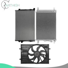 Kit de ventilador de refrigeração e condensador de radiador para 2015 16-2018 Volkswagen Golf GTI comprar usado  Enviando para Brazil
