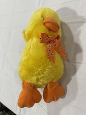 Usado, Megatoys YELLOW DUCK 12 polegadas pelúcia macia laranja bico pés laranja margarida gorgorão arco comprar usado  Enviando para Brazil