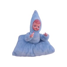 Muñeca bebé de felpa cara de goma vintage sombrero pixie almohada segunda mano  Embacar hacia Mexico