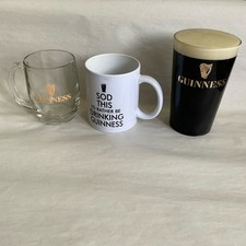 Guinness mug glass for sale  BUSHEY