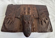 Jacaré/crocodilo genuíno 🐊 Bolsa com cabeça de jacaré bebê  comprar usado  Enviando para Brazil