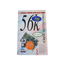 Modem PCI AmJet 56k dados de voz fax V90/k56flex vintage 1995 comprar usado  Enviando para Brazil