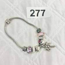 Usado, Pulseira de prata esterlina Pandora S925 ALE com 9 berloques 7,5 comprar usado  Enviando para Brazil