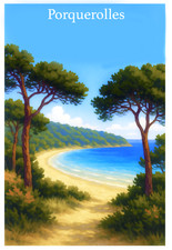 Affiche poster porquerolles d'occasion  Soorts-Hossegor