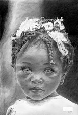 Ragazza africana disegno usato  Italia