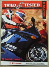 Folheto de reimpressões de teste de estrada KAWASAKI ZZ-R600 & ZZ-R1100 MOTOCICLETAS 1990 comprar usado  Enviando para Brazil