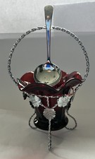 Cranberry glass chrome for sale  SOUTHAMPTON