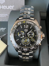 Relógio masculino TAG Heuer 43mm Formula 1 Senna cronógrafo de quartzo CAZ101AF.BA0637 comprar usado  Enviando para Brazil