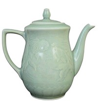 Vintage celadon teapot for sale  North Port