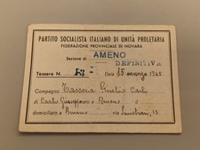 Tessera fed. locale usato  Zelo Buon Persico