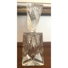 Usado, Vintage Importado Grande Cristal de Chumbo Corte à Mão Gravado Starburst Frasco de Perfume MCM comprar usado  Enviando para Brazil