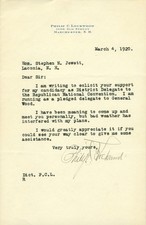1920 Carta Delegado Convenção Nacional Republicana para General Leonard Wood NH comprar usado  Enviando para Brazil