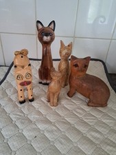 Assortment wooden cats for sale  NORWICH