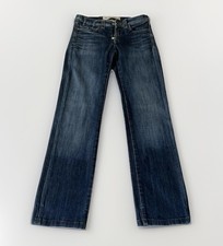 Usado, Calça jeans Giorgio Armani zíper reto mosca elástica 27 azul índigo GV usada comprar usado  Enviando para Brazil