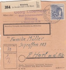 Paketkarte 1948 rittsteig gebraucht kaufen  Köngen