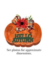 Decoração de outono Hello Autumn placa de abóbora madeira rústica decoração de mesa usada comprar usado  Enviando para Brazil
