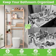 Armário de armazenamento de banheiro Mystara bambu over-the-toilet – organizador de economia de espaço comprar usado  Enviando para Brazil