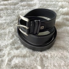 Cinto preto Roncato couro genuíno costurado tamanho 110/95 feito na Itália 208859 comprar usado  Enviando para Brazil