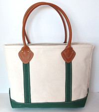 Bolsa tote e barco vintage LL Bean com alças de couro granulado bandeira comprar usado  Enviando para Brazil