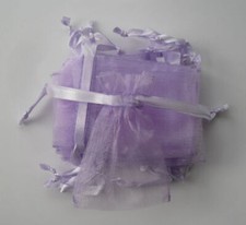 10 pequenas bolsas/bolsas de presente de organza lilás com cordão comprar usado  Enviando para Brazil