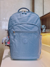 Mochila para laptop Kipling Seoul XL extra grande 17" bolsos com zíper azul neblina 47cm H comprar usado  Enviando para Brazil
