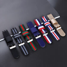 Correa de reloj deportivo de lona de nailon premium 17/19/20 mm para accesorios Swatch segunda mano  Embacar hacia Mexico
