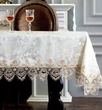 Linen ivory tablecloth for sale  Springfield