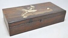 Antiga caixa de joias de trabalho com incrustação de madeira de teca original antiga muito fina feita à mão comprar usado Antiga caixa de joias de trabalho com incrustação de madeira de teca original antiga muito fina feita à mão comprar usado  Enviando para Brazil