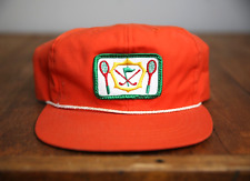 Usado, Sombrero Putter Vintage Raqueta de Tenis Club Golf Años 80 Parche Snapback Gorra de Cuerda Naranja segunda mano  Embacar hacia Argentina