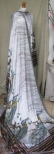 Vintage peacock sari for sale  MELKSHAM