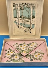 Bolsa estilo clutch/envelope japonesa da década de 1930 da M. Furuya Co pintada à mão com caixa comprar usado  Enviando para Brazil