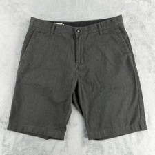 Bermuda Volcom masculina tamanho 34 cinza chino bolsos frontais planos logotipo casual, usado comprar usado  Enviando para Brazil